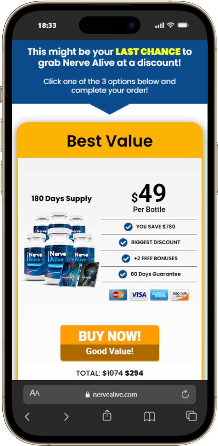 Nerve Alive on iPhone — nervealive.com official page